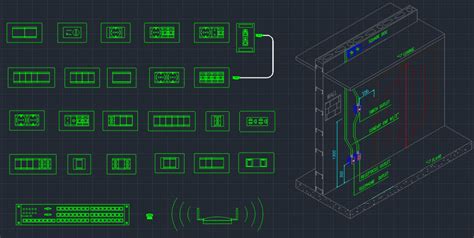 electrical outlet box dwg|cad free blocks switch outlet.